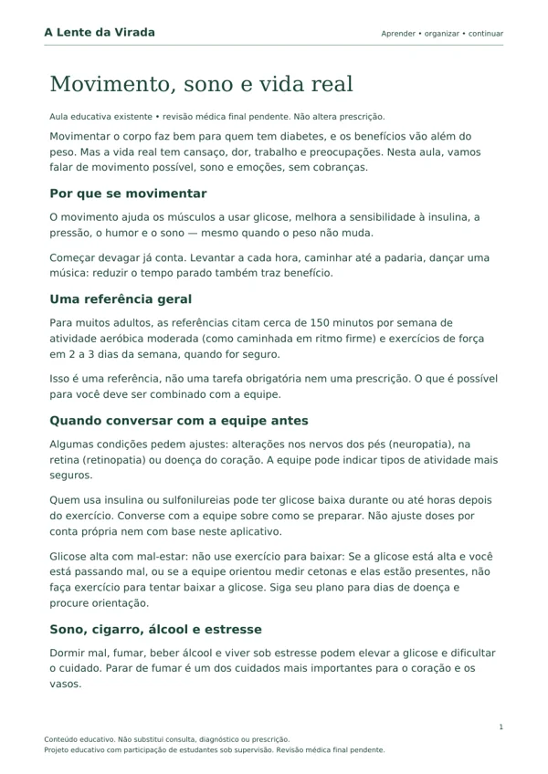 Primeira página do PDF Movimento, sono e vida real
