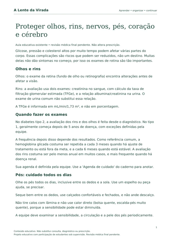Primeira página do PDF Proteger olhos, rins, nervos, pés, coração e cérebro