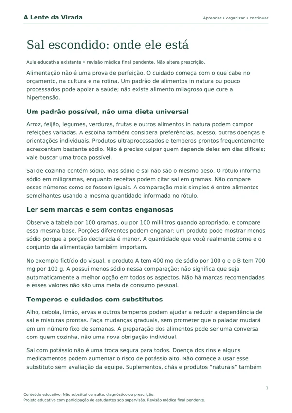 Primeira página do PDF Sal escondido: onde ele está
